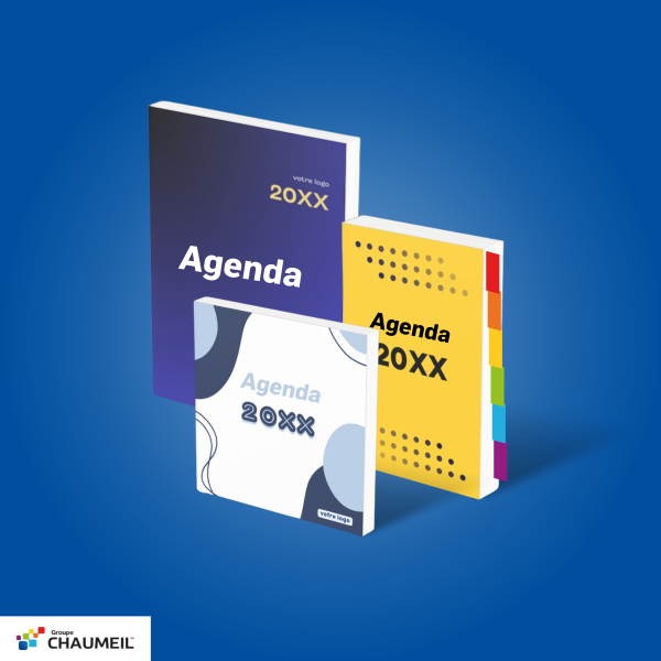 Agenda papier personnalisé organisation couverture premium recyclée durable image cadeau nouvel an