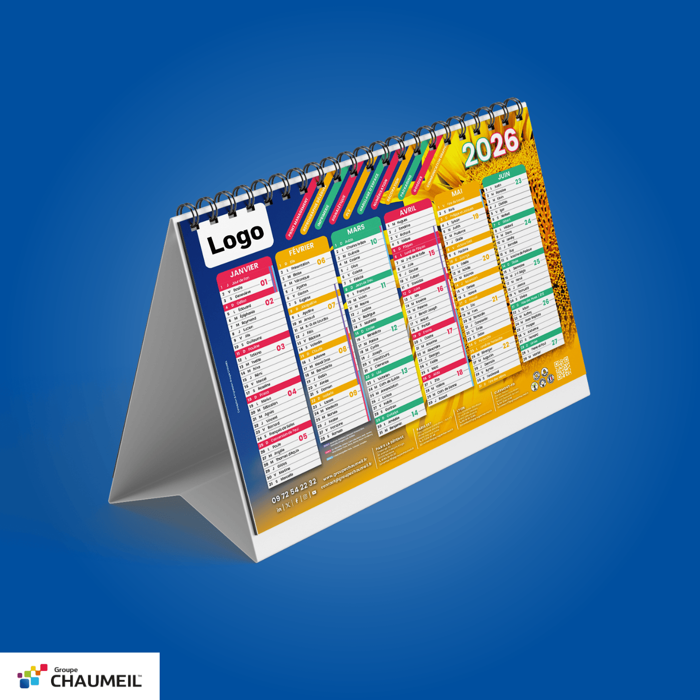 Calendriers personnalisés écoresponsables imprimés papier recyclé design professionnel impression durable